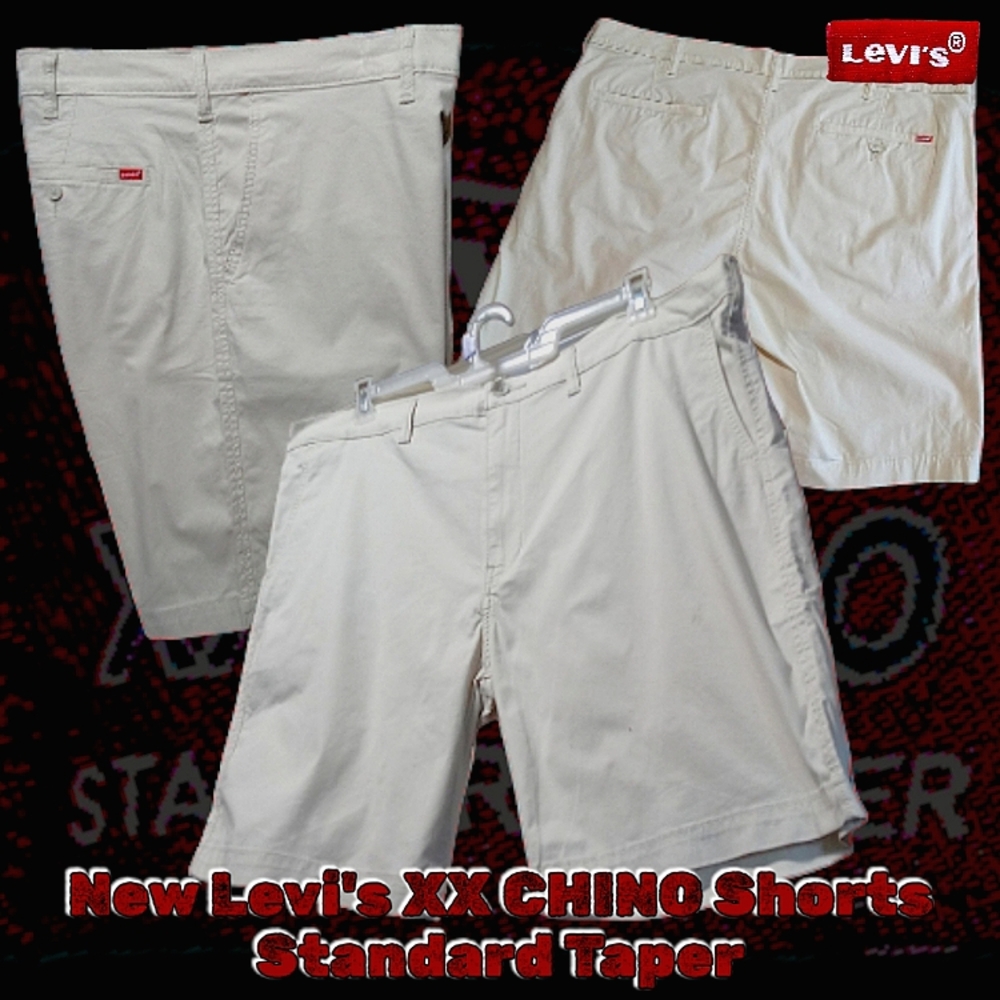 New Levi’s XX CHINO Shorts Standard Taper | Men's W42 Pumice Stone | PC9 85229